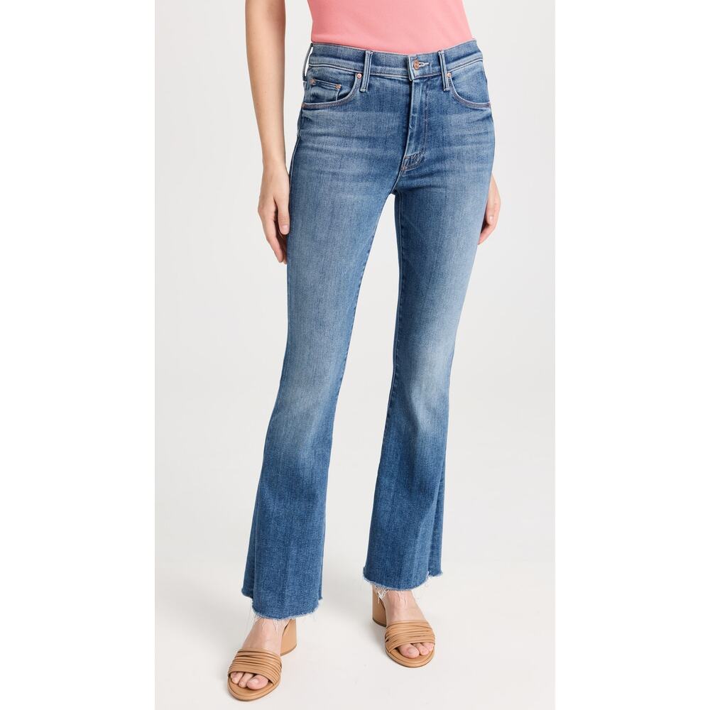 Mother The Weekender Fray Flare Jeans Groovy Kind of Love Mid-Rise Retro SZ 31